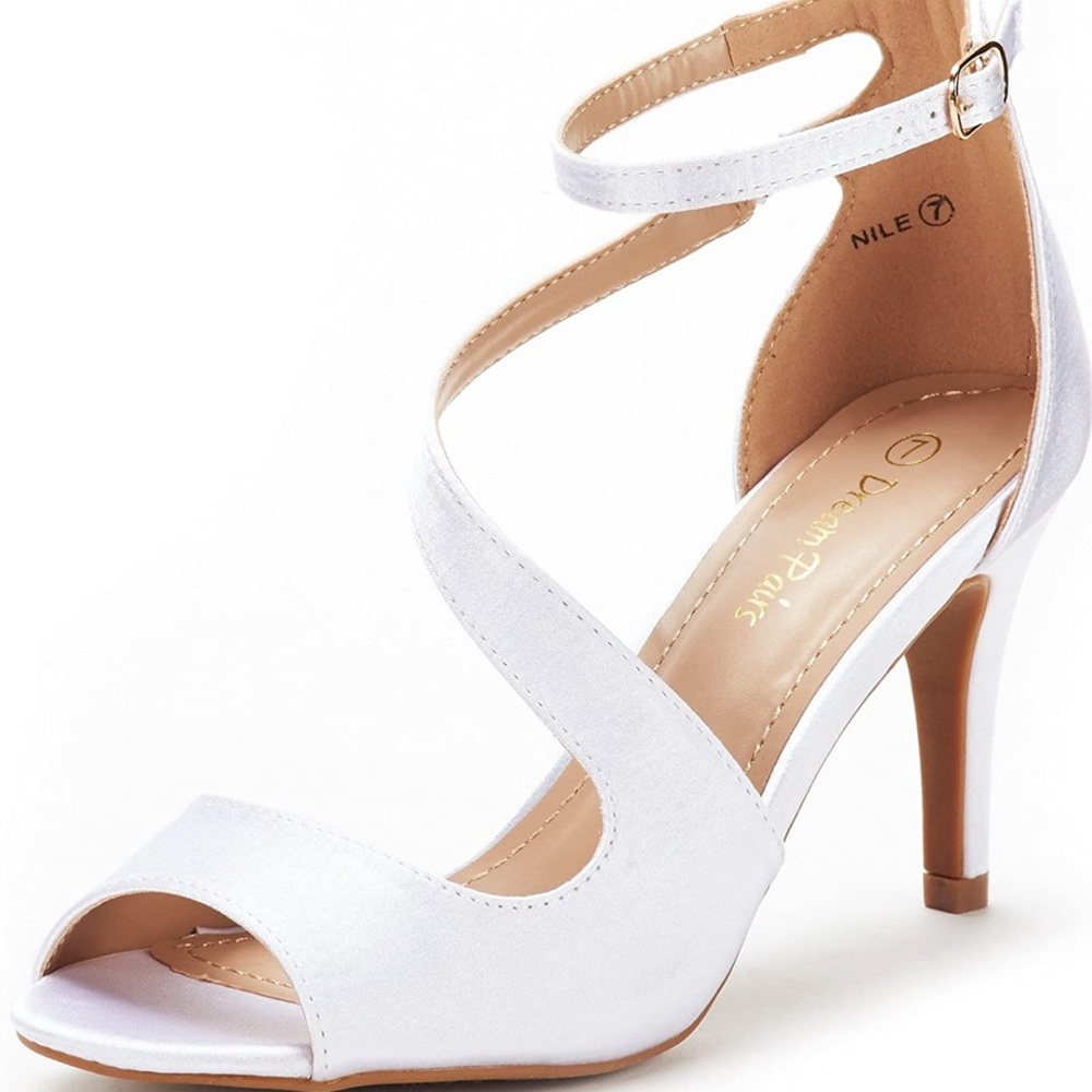 White Strappy Heels